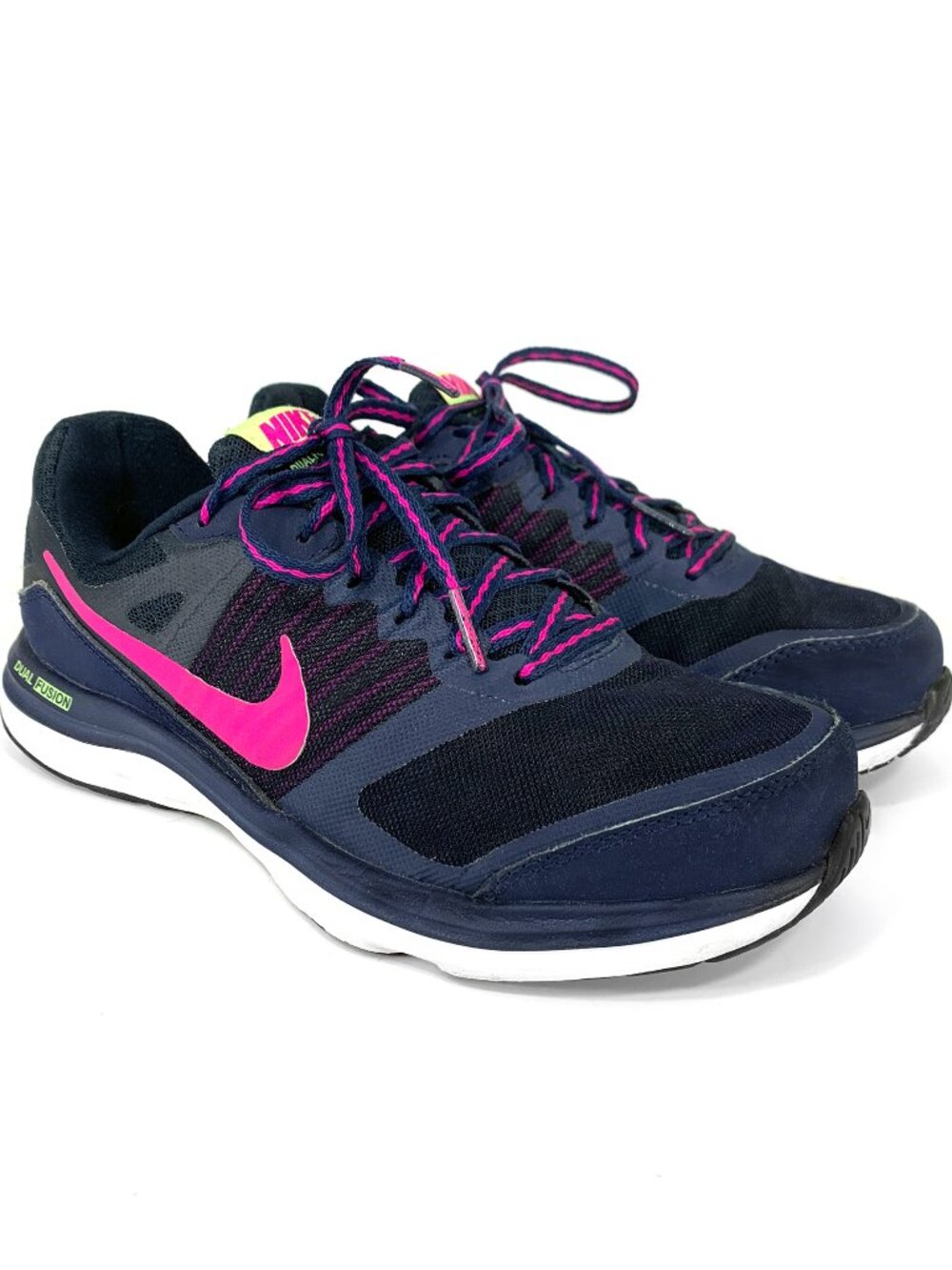 NIKE Dual Fusion X Women’s Running Shoes Athletic Sneakers Navy Pink Size 6